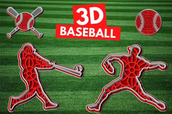 3D Baseball SVG Bundle: Shapes for Sellers