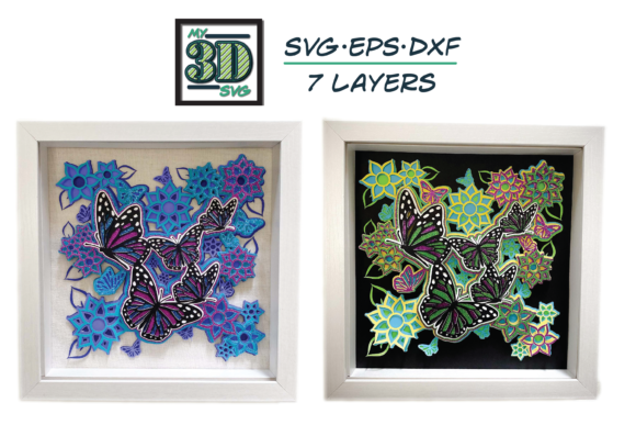 3D Butterflies - Shadow Box: A Versatile 3D SVG for Creative Web Publishing
