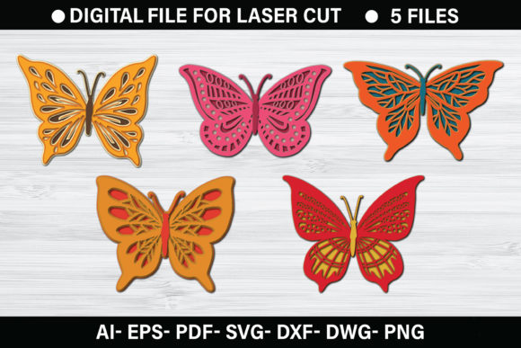 3d Butterfly Paper Cut SVG: Graphics for Crafts