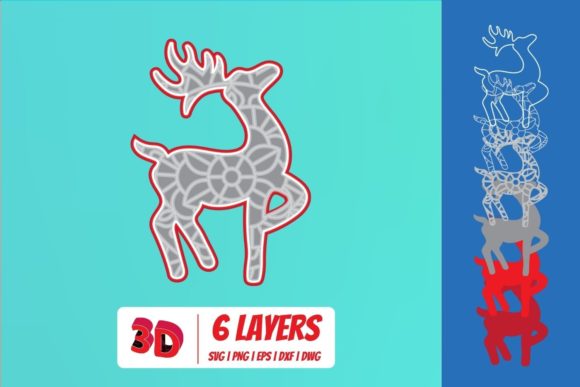 3D Christmas Deer 3 SVG Cut File Review
