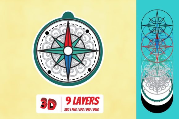 3D Compass SVG: A Versatile Shape for Crafters & Handmade Sellers