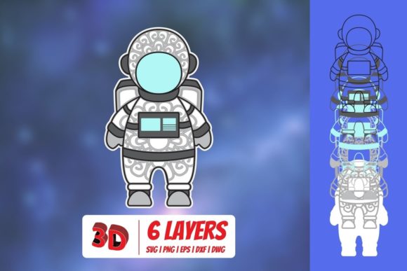 3D Cosmonaut SVG for Crafters & Handmade Sellers