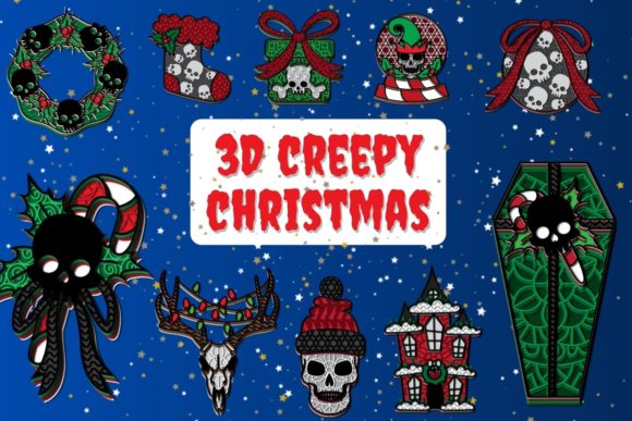 3D Creepy Christmas SVG Bundle Review
