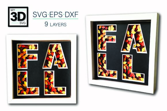 3D Fall: A 3D SVG Shadow Box Design for Seasonal Blog Graphics