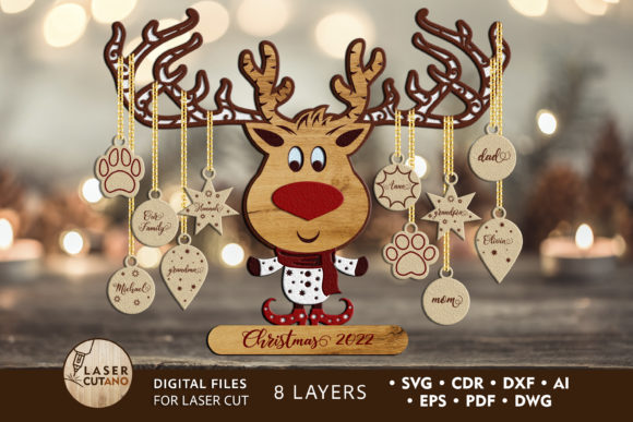 3D Layered Deer Christmas Cut File Review