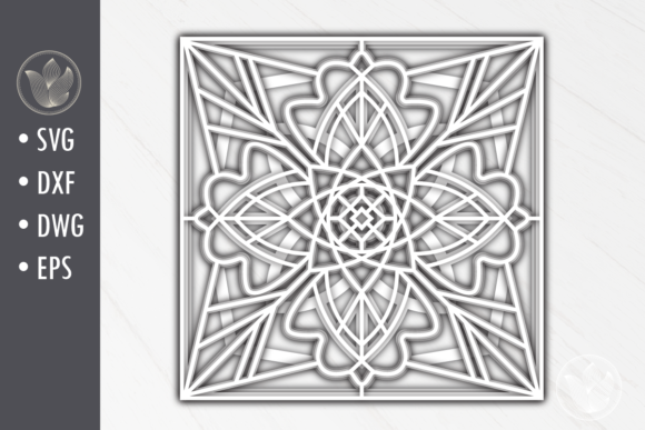 3D Multi-layer Mandala for Shadow Boxes & 3D SVG