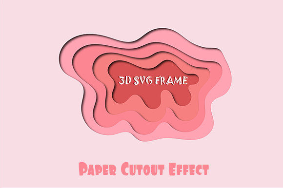 3D SVG Paper Cutout Frame Graphics & Illustrations