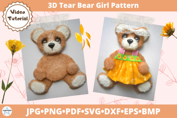 3D Tear Bear Girl: A 3D SVG Shapes Review