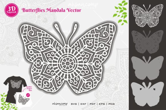 Butterflies 6 Mandala SVG 3D Layered: A Designer’s Review for Real Client Projects