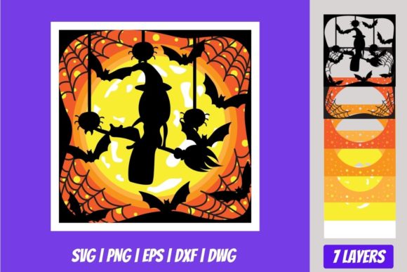 Halloween Shadowbox 2: 3D SVG for Shadow Boxes