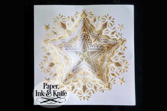 Star 3D Papercut Shadowbox Template Review for Designers